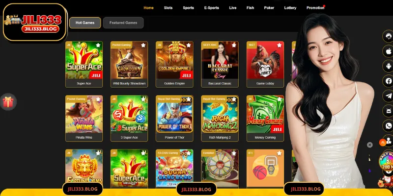 Jili333 casino overview showing premium lobby design and game access